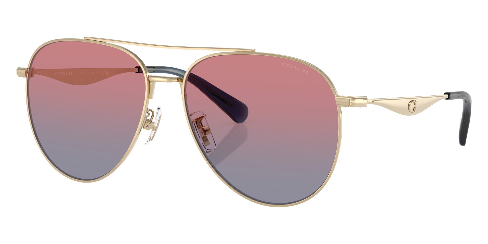Coach HC7169 CW193 90050Q 57 - Shiny Light Gold / Blue Saddle Gradient #id:hc716990050q_s:102105