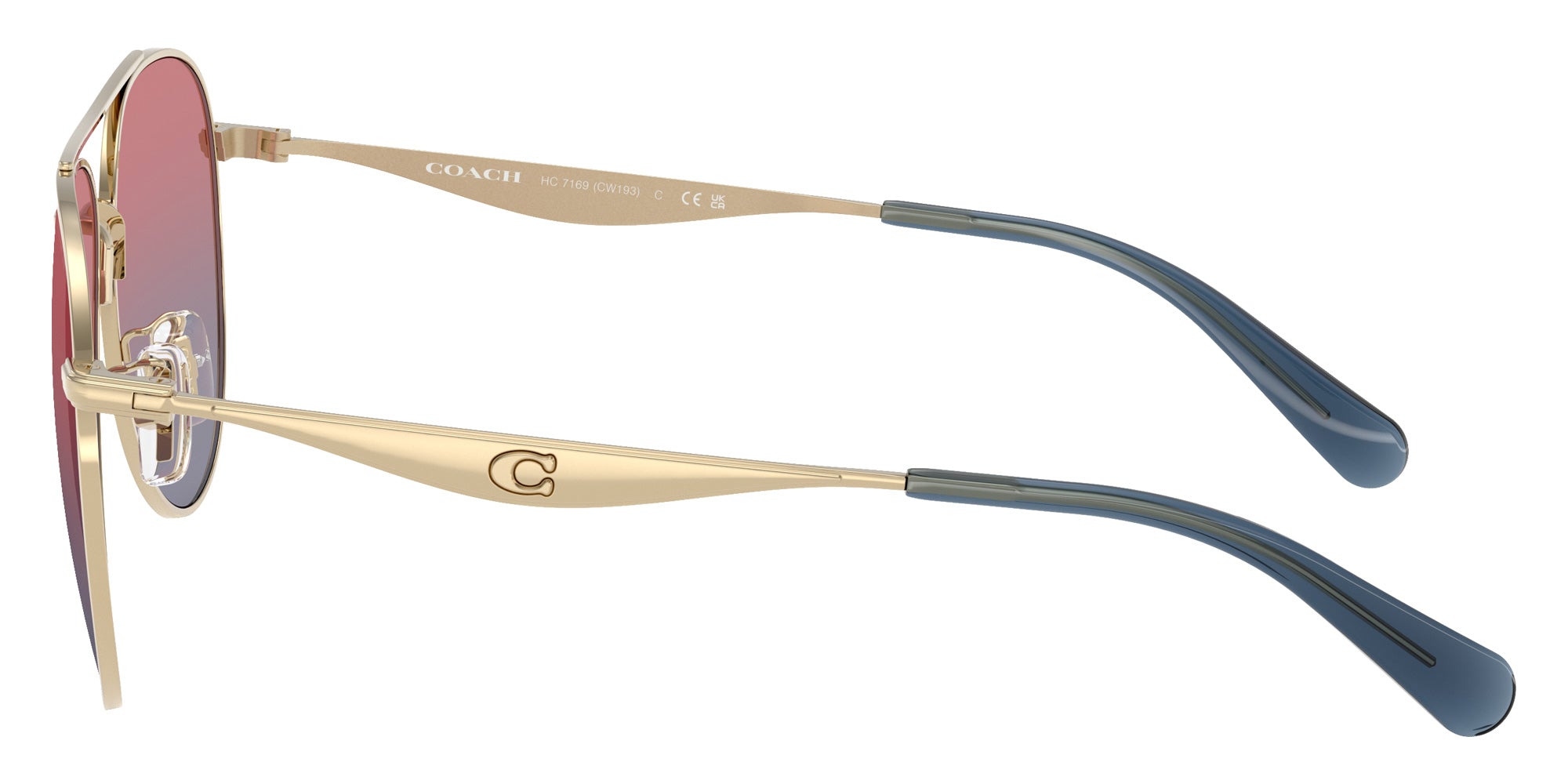 Coach HC7169 CW193 90050Q 57 - Shiny Light Gold / Blue Saddle Gradient #id:hc716990050q_s:102110