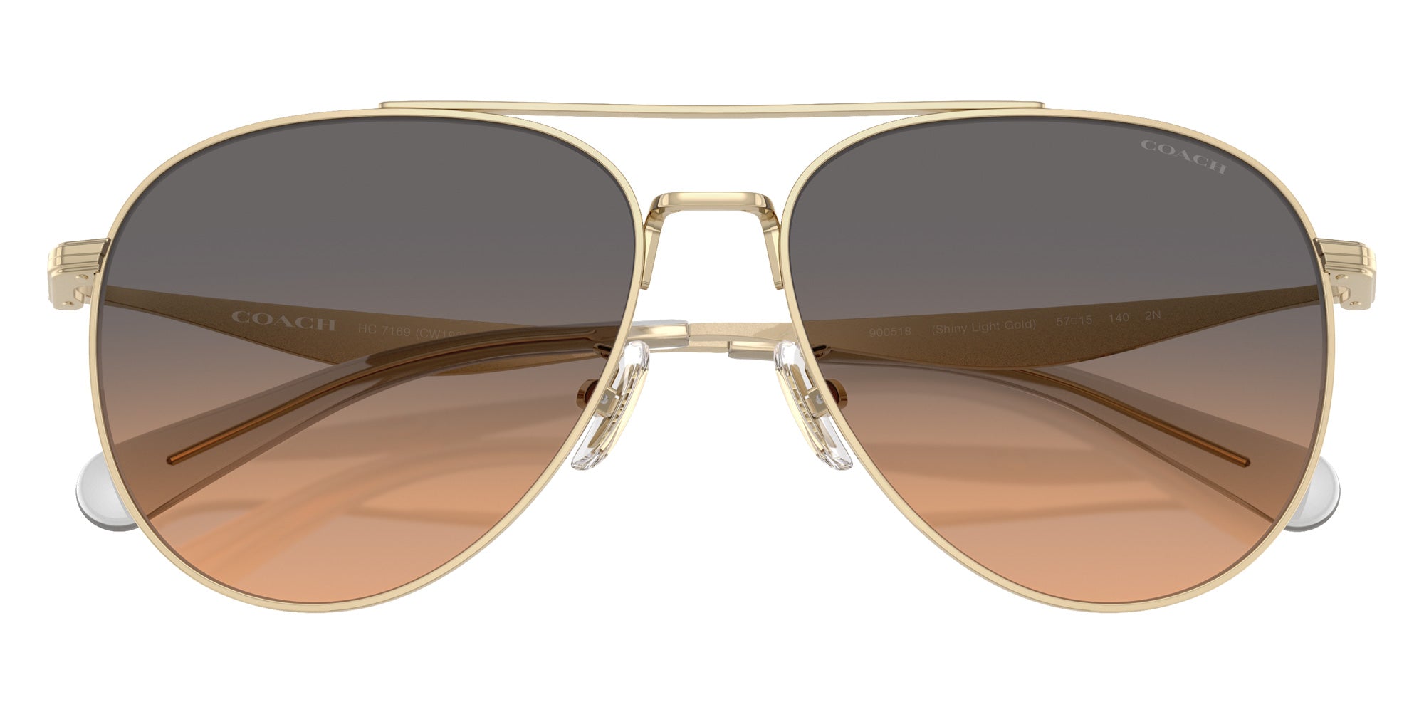 Coach HC7169 CW193 900518 57 - Shiny Light Gold / Smokey Peach Gradient #id:hc7169900518_s:104120