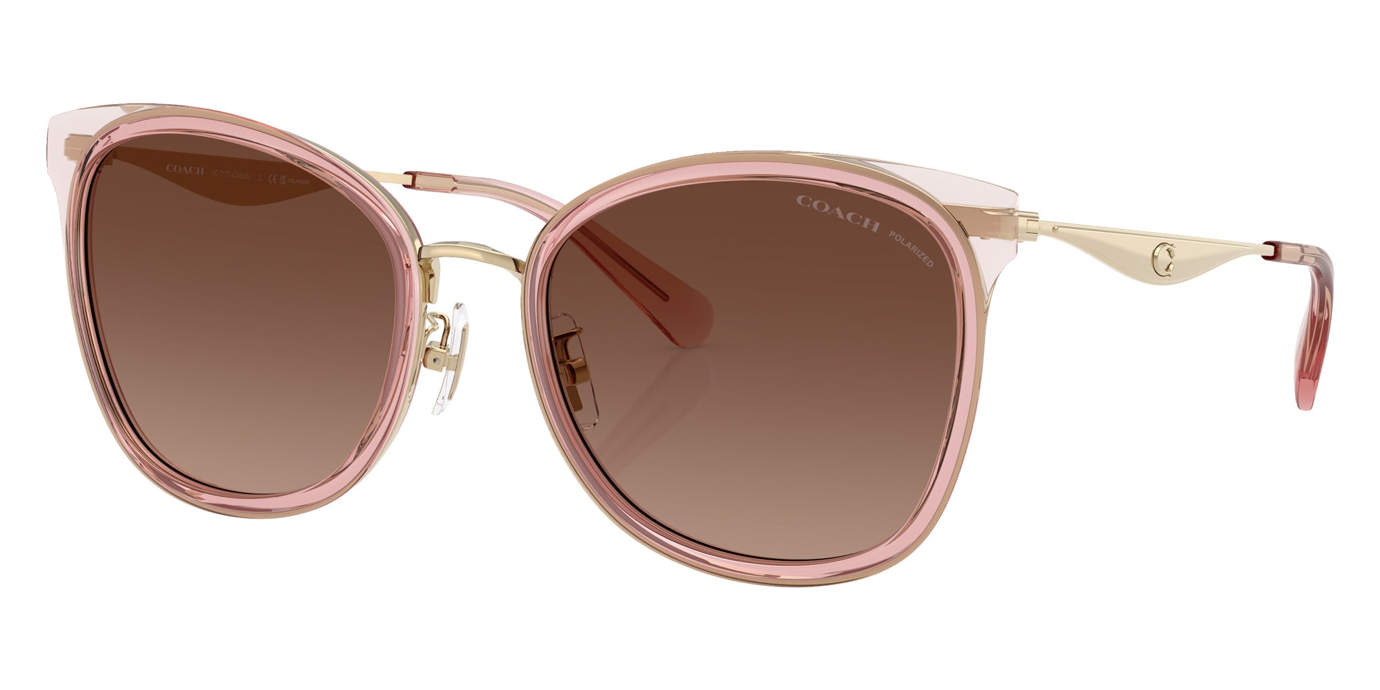 Coach HC7170 CW185 9469T5 56 - Light Gold/Pink / Brown Gradient Polarized #id:hc71709469t5_s:110105