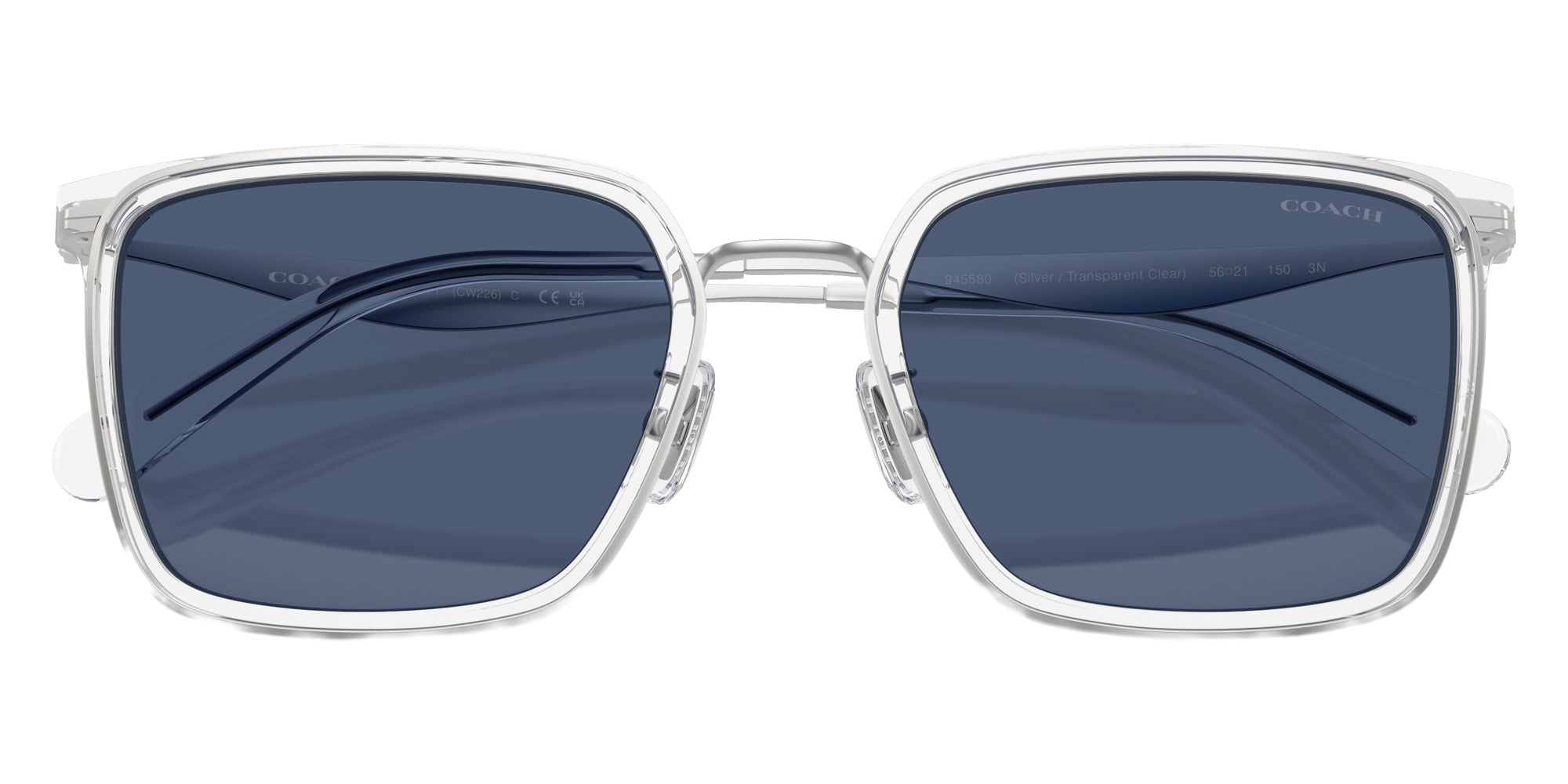 Coach HC7171 CW226 945580 56 - Silver/Transparent Clear / Blue Solid #id:hc7171945580_s:102120