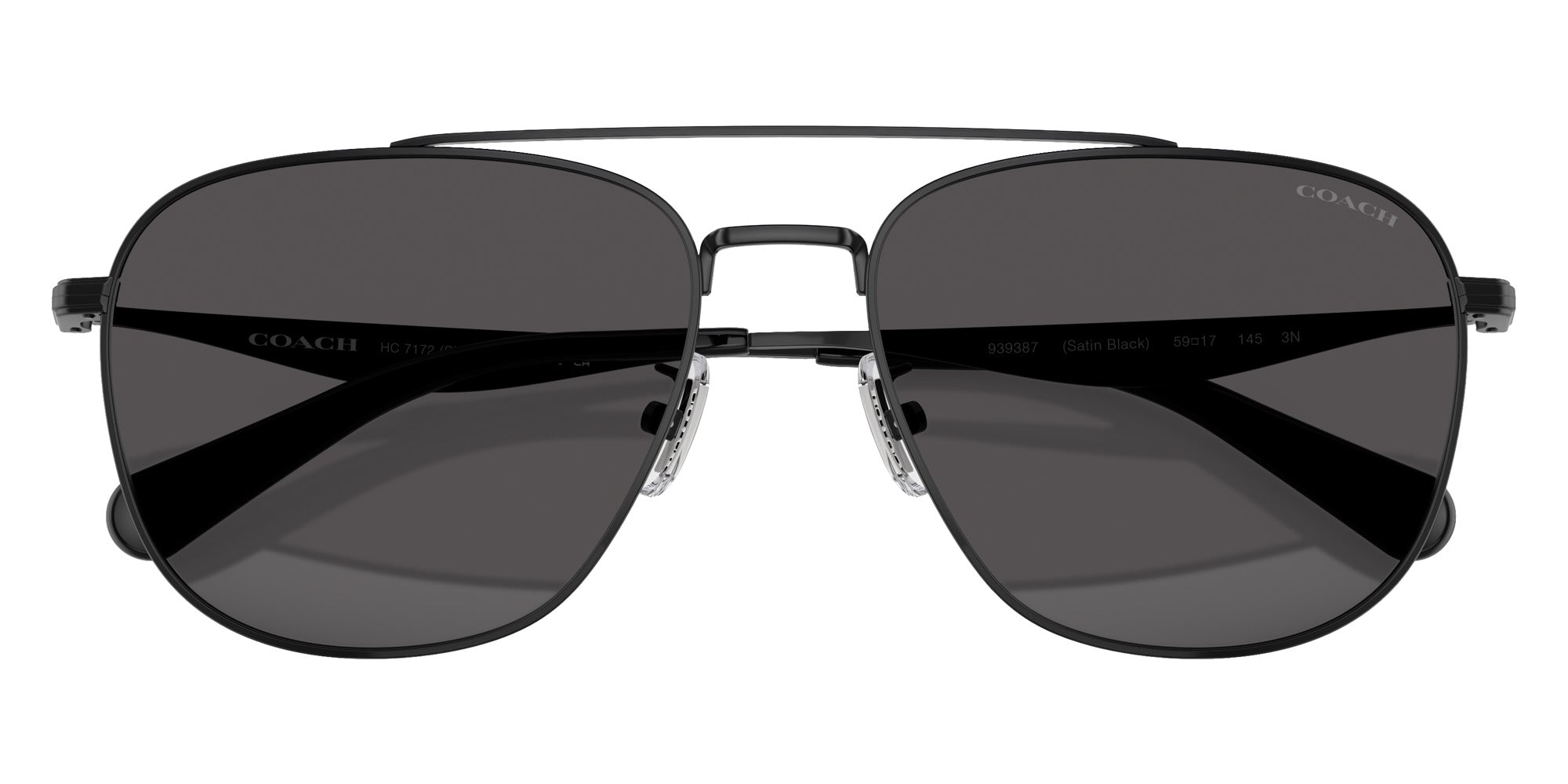 Coach HC7172 CW404 939387 59 - Satin Black / Gray Solid #id:hc7172939387_s:104120