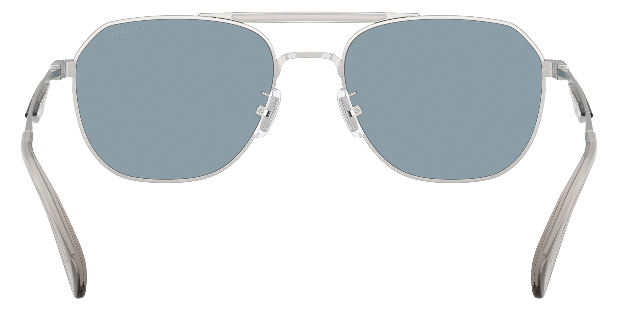 Coach HC7178 CAE80 900172 57 - Satin Silver/Gray / Blue Solid #id:hc7178900172_s:100115