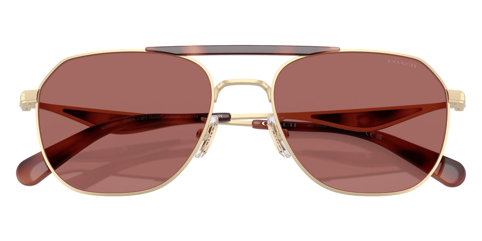 Coach HC7178 CAE80 90050H 57 - Satin Light Gold/Caramel / Wine Solid #id:hc717890050h_s:102120