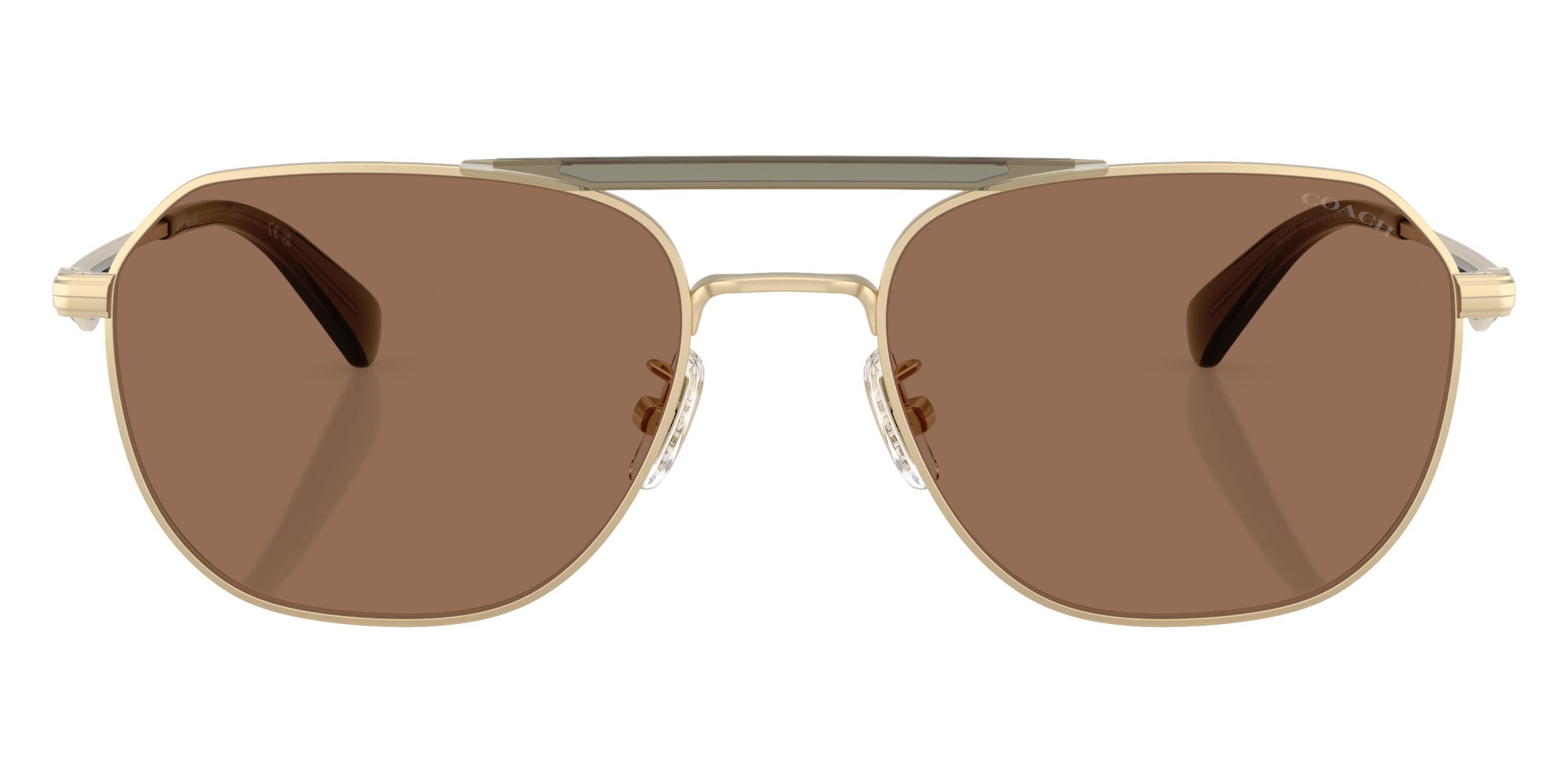 Coach HC7178 CAE80 900573 57 - Satin Light Gold/Olive Green / Brown Solid #id:hc7178900573_s:104100