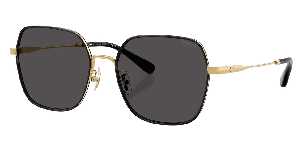 Coach HC7180D CAE93 946687 57 - Shiny Gold/Black / Gray Solid #id:hc7180d946687_s:102105