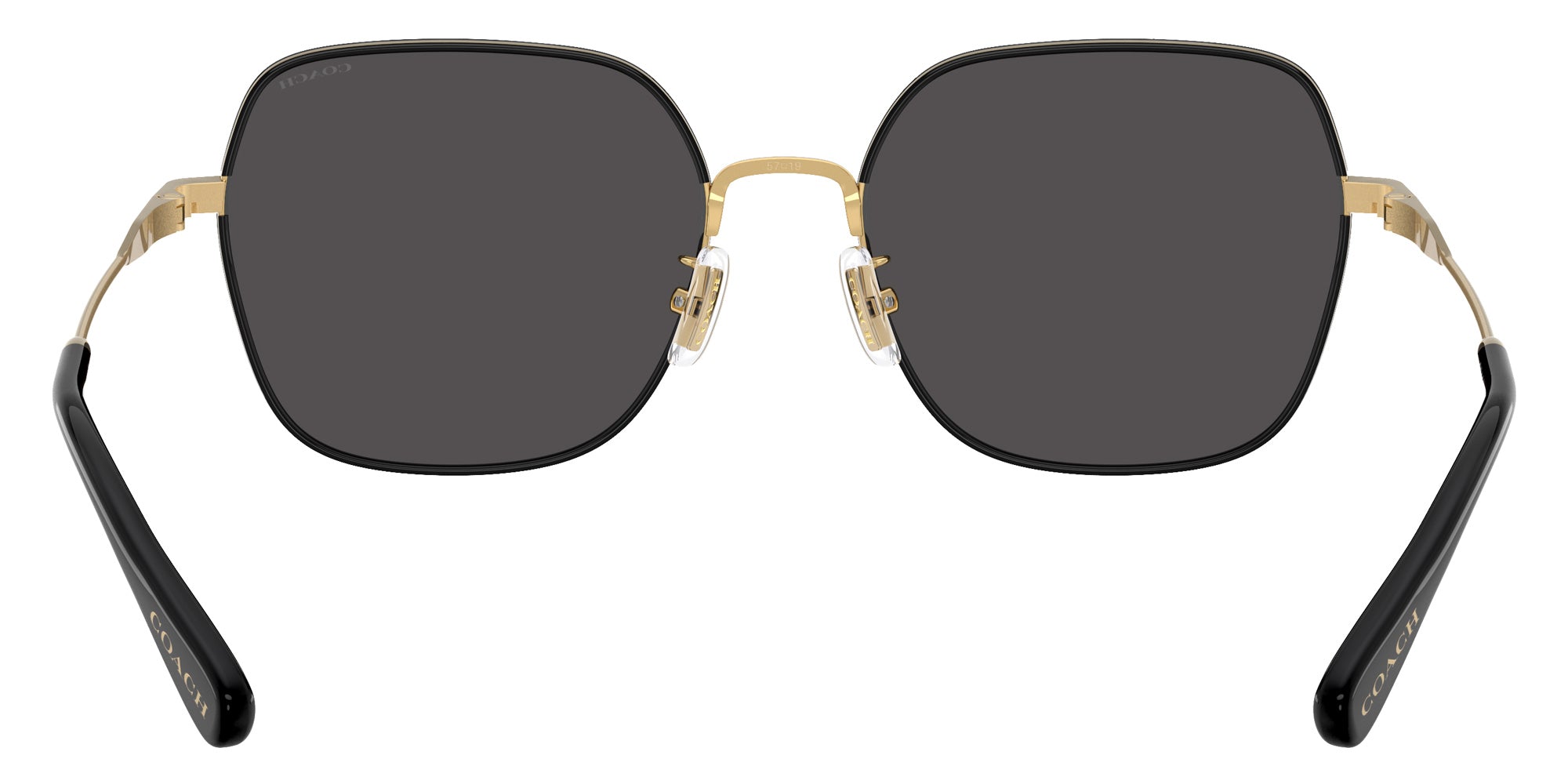 Coach HC7180D CAE93 946687 57 - Shiny Gold/Black / Gray Solid #id:hc7180d946687_s:102115