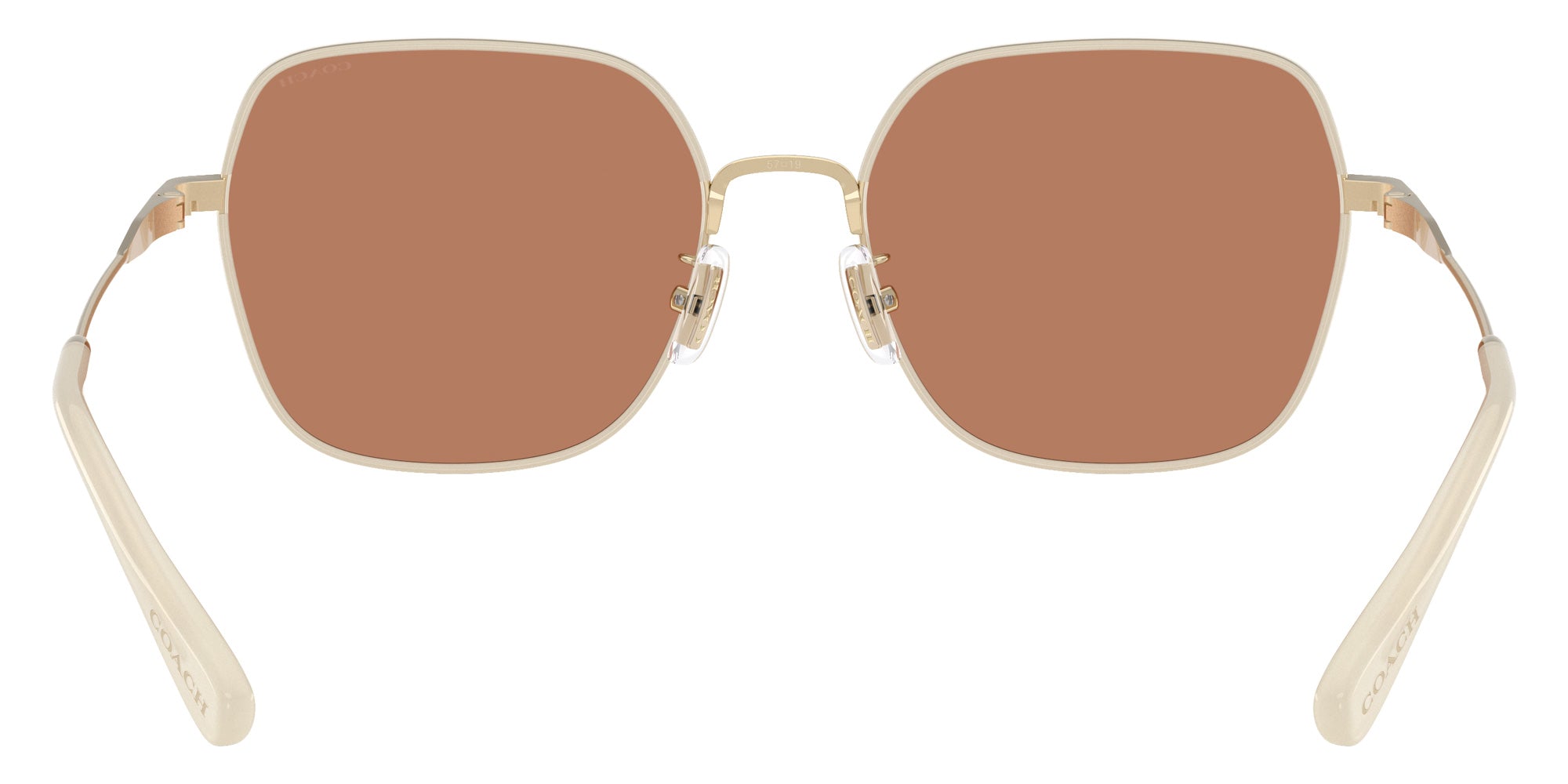 Coach HC7180D CAE93 94683 57 - Shiny Light Gold/Milky White / Brown Solid #id:hc7180d94683_s:106115