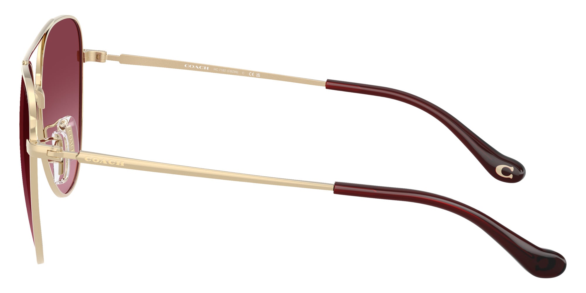 Coach HC7182 CBZ89 90058H 56 - Shiny Light Gold / Merlot Gradient #id:hc718290058h_s:104110