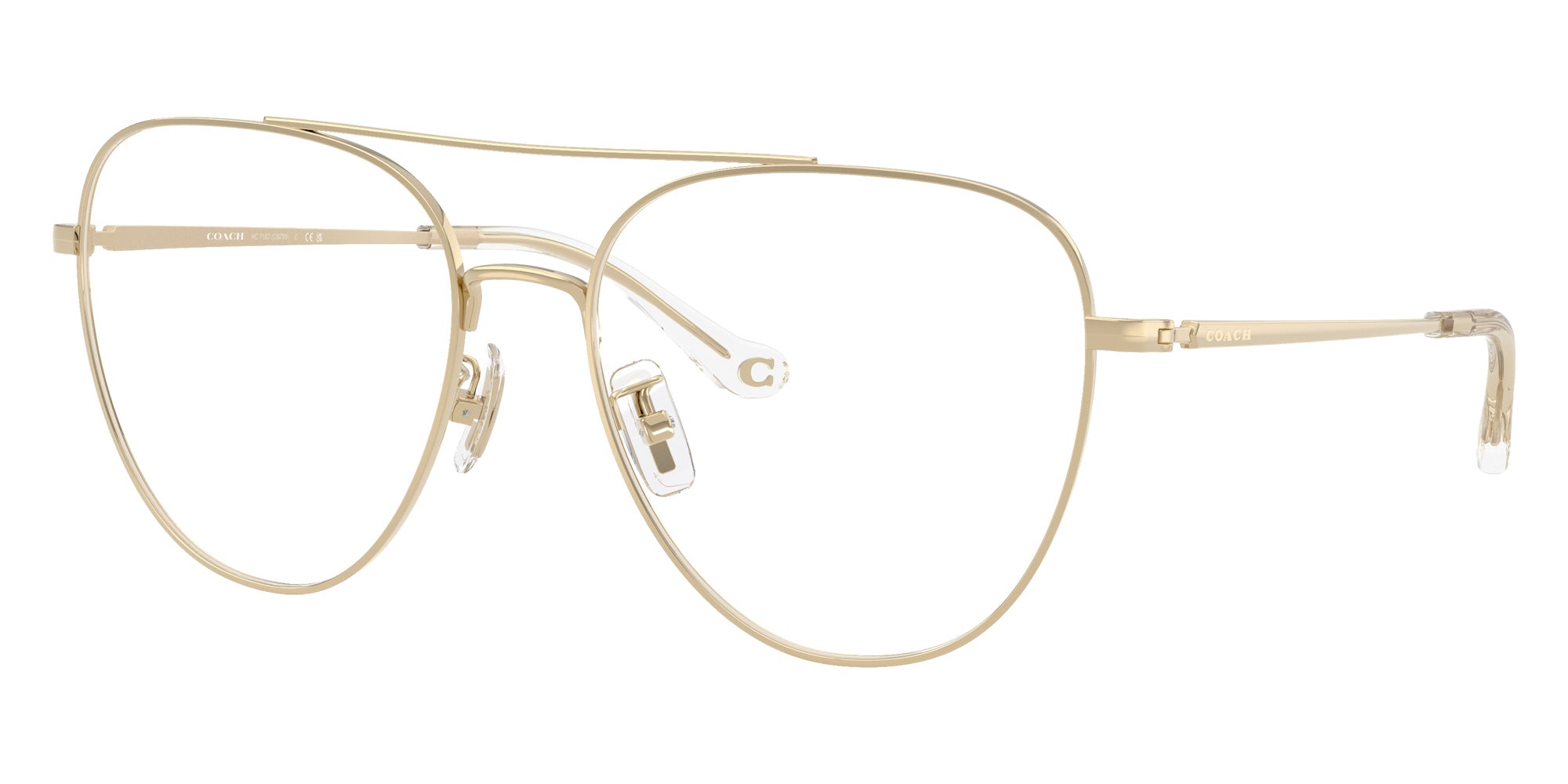 Coach HC7182 CBZ89 9005SB 56 - Shiny Light Gold / Clear Blue-Violet Light Filter #id:hc71829005sb_s:106105