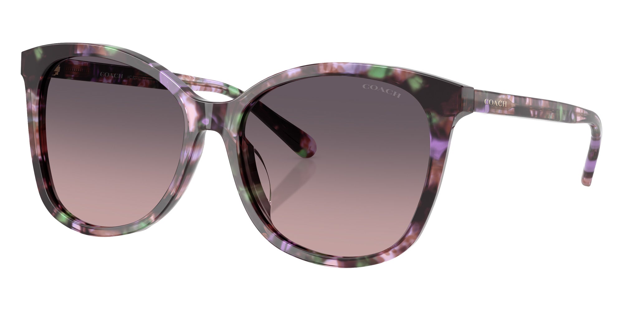 Coach HC8271U L1101 584346 57 - Amethyst Pearl Tortoise / Smoke Purple Gradient #id:hc8271u584346_s:108105