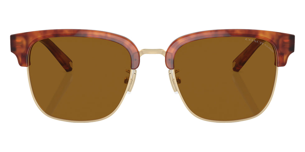 Coach HC8326 C6194 577483 52 - Caramel Tortoise/Light Gold / Brown Solid Polarized #id:hc8326577483_s:100100