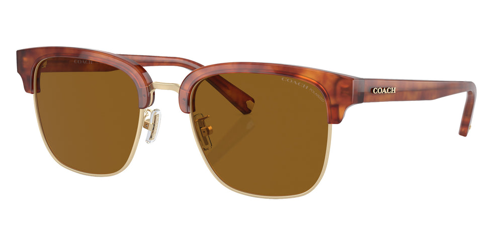 Coach HC8326 C6194 577483 52 - Caramel Tortoise/Light Gold / Brown Solid Polarized #id:hc8326577483_s:100105
