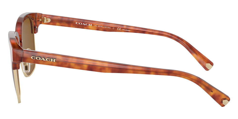 Coach HC8326 C6194 577483 52 - Caramel Tortoise/Light Gold / Brown Solid Polarized #id:hc8326577483_s:100110