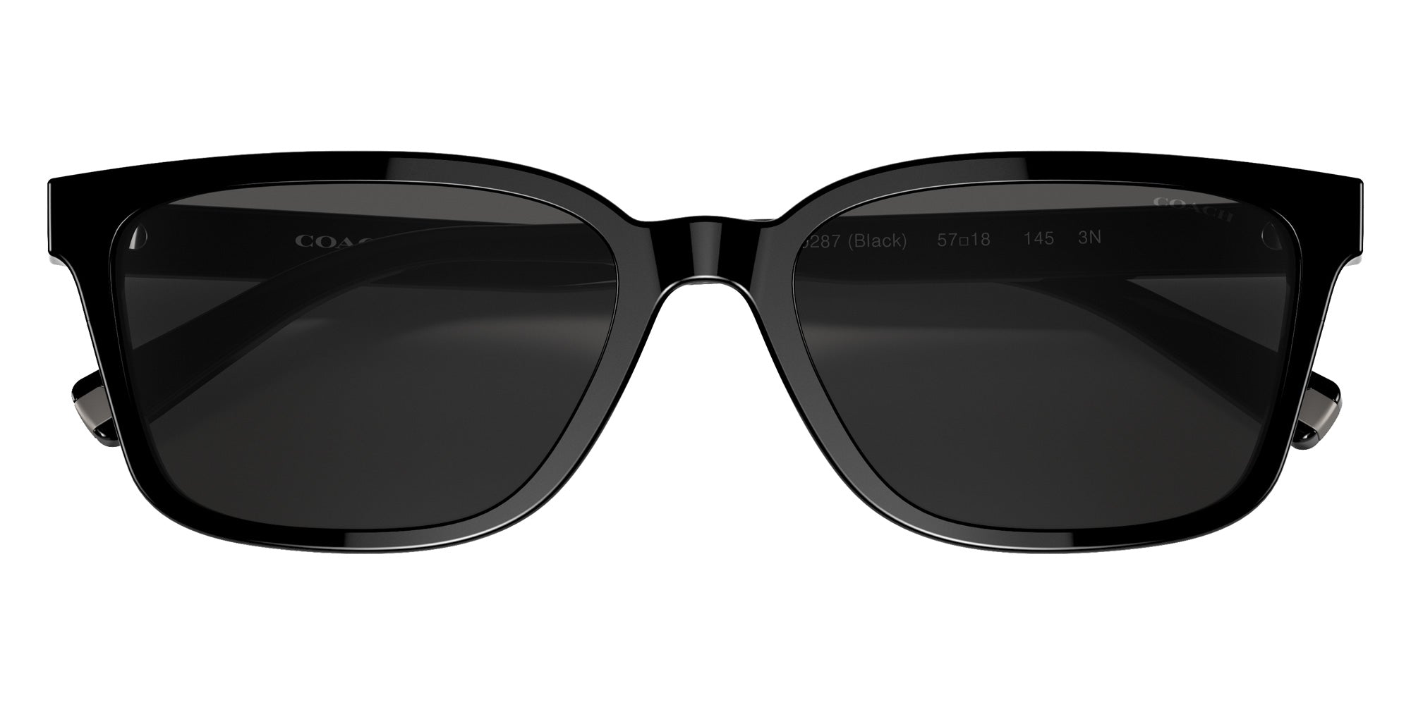 Coach HC8328U C6196 500287 57 - Black / Dark Gray Solid #id:hc8328u500287_s:100120