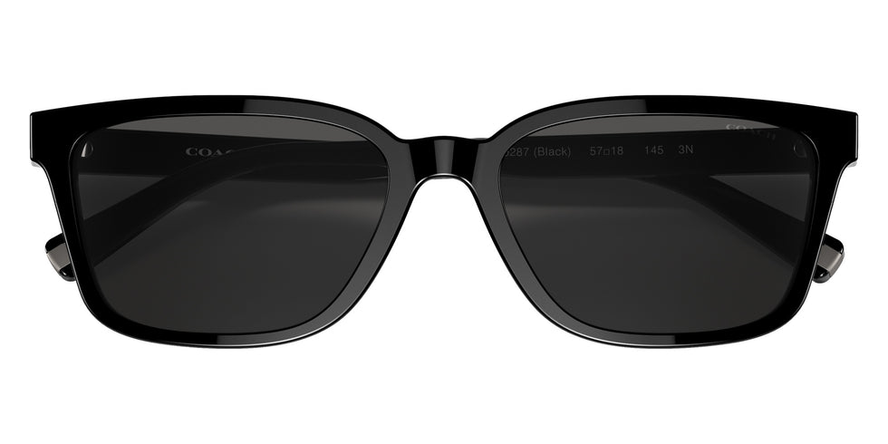 Coach HC8328U C6196 500287 57 - Black / Dark Gray Solid #id:hc8328u500287_s:100120