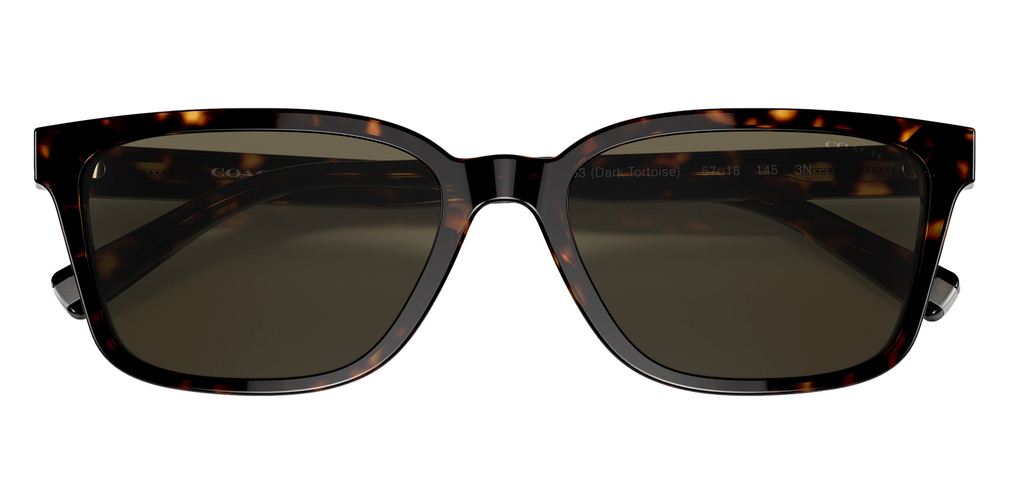 Coach HC8328U C6196 512003 57 - Dark Tortoise / Dark Brown Solid #id:hc8328u512003_s:102120