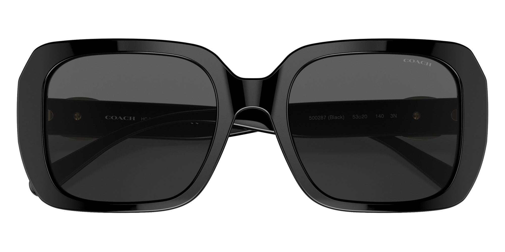 Coach HC8329U C6188 500287 53 - Black / Dark Gray Solid #id:hc8329u500287_s:100120