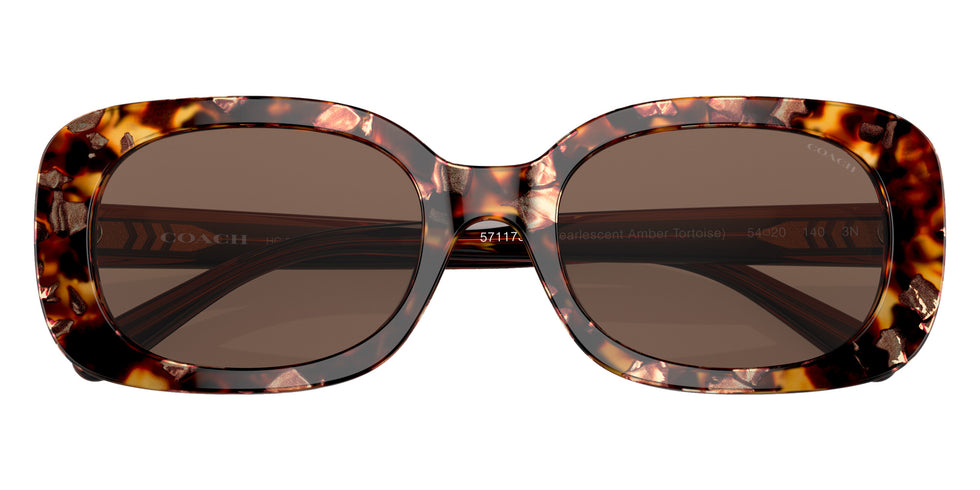 Coach HC8358U CD471 571173 54 - Pearlescent Amber Tortoise / Brown Solid #id:hc8358u571173_s:100120