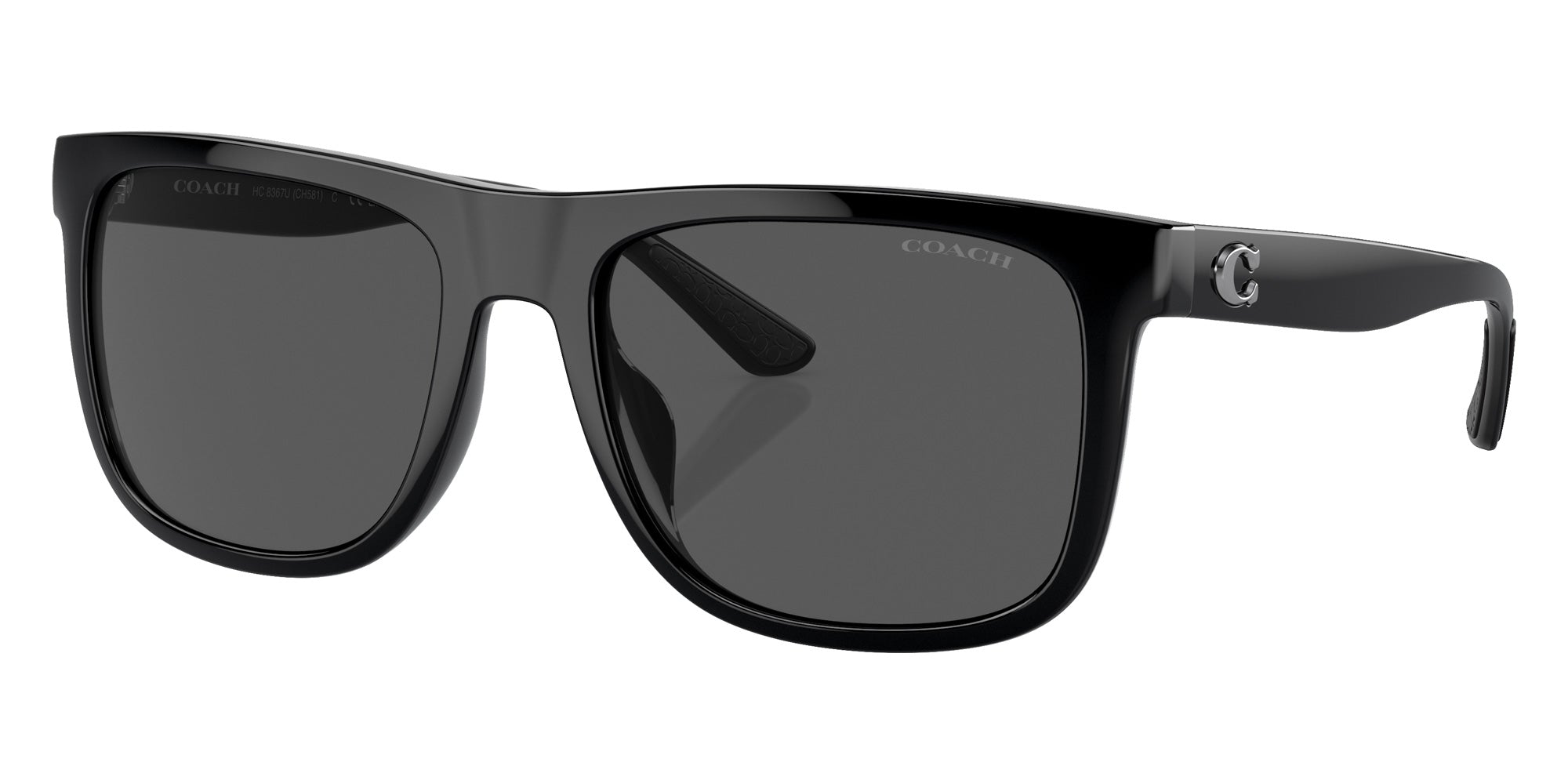 Coach HC8367U CH581 500287 57 - Black / Gray Solid #id:hc8367u500287_s:100105