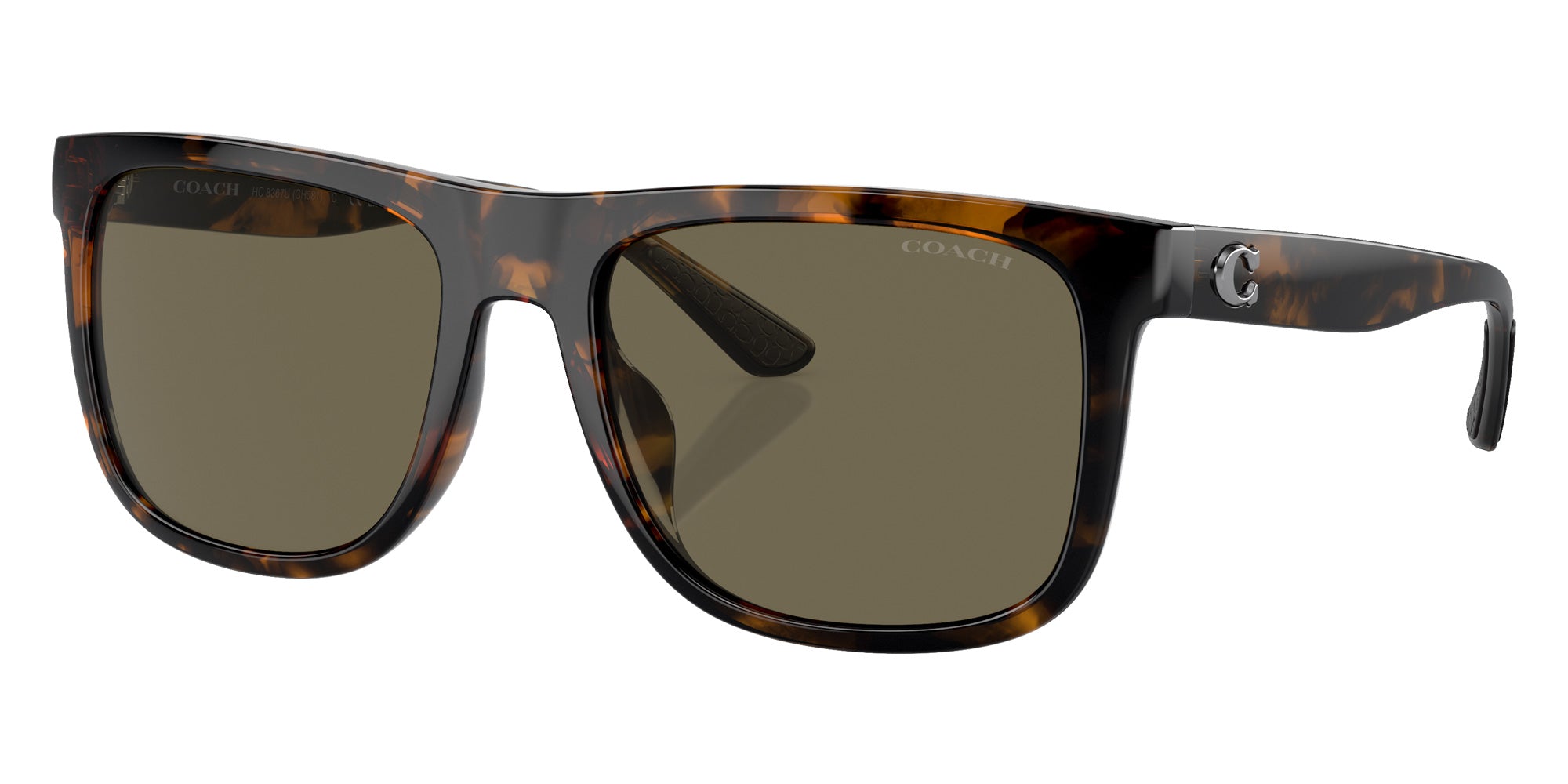 Coach HC8367U CH581 51203 57 - Dark Tortoise / Brown Solid #id:hc8367u51203_s:102105