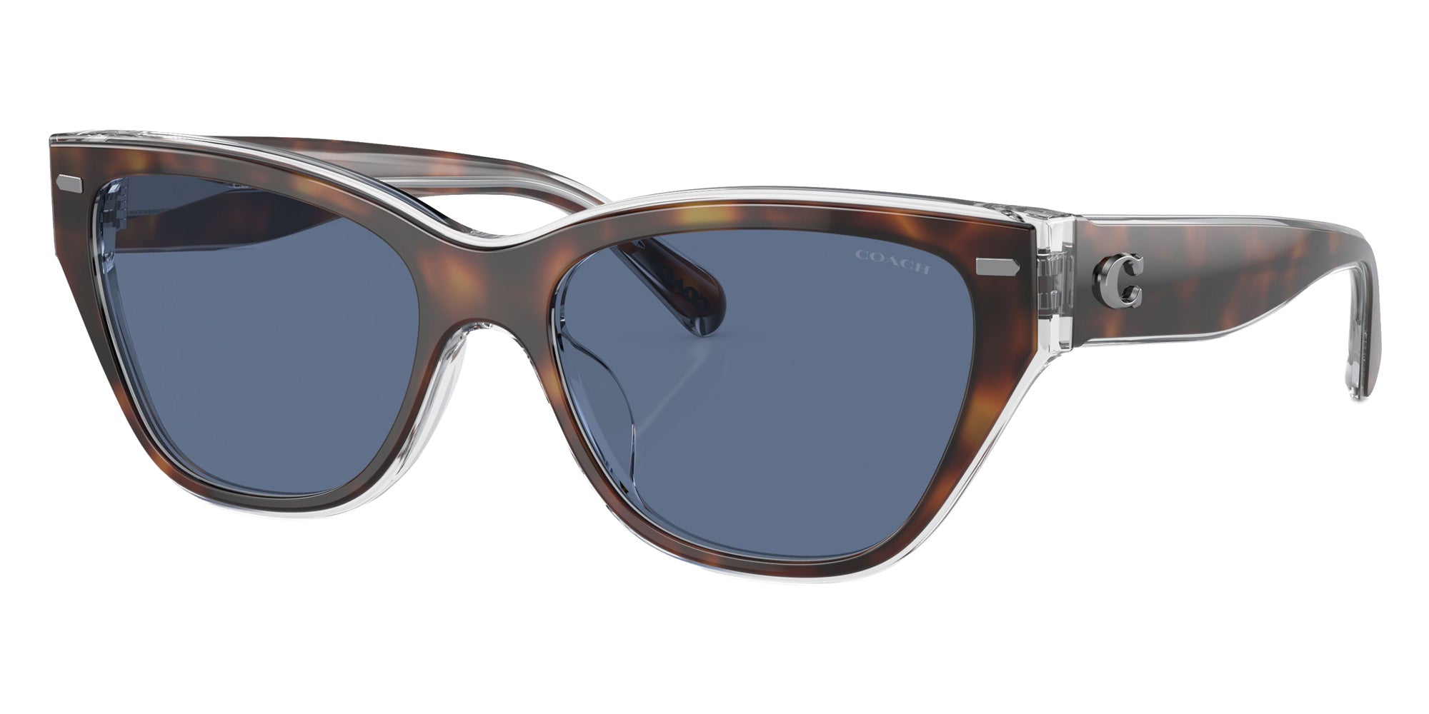 Coach HC8370U CH570 574280 54 - Tortoise/Transparent Beige / Blue Solid #id:hc8370u574280_s:100105