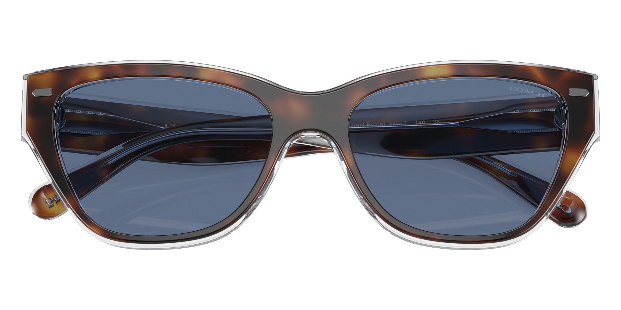 Coach HC8370U CH570 574280 54 - Tortoise/Transparent Beige / Blue Solid #id:hc8370u574280_s:100120