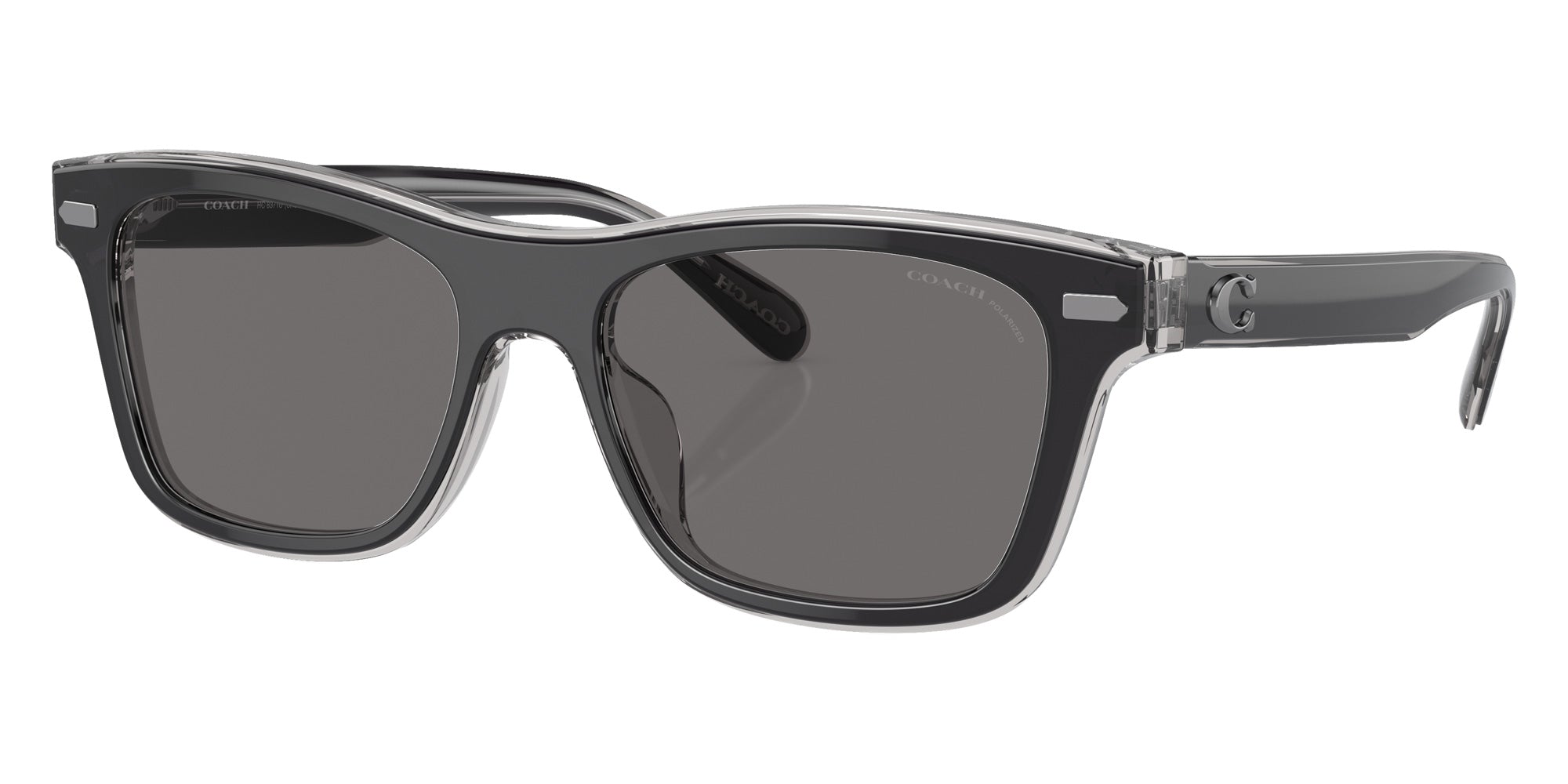Coach HC8371U CH583 574581 54 - Black/Transparent Gray / Gray Polarized #id:hc8371u574581_s:100105
