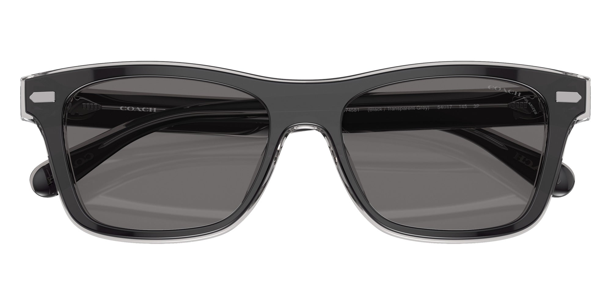 Coach HC8371U CH583 574581 54 - Black/Transparent Gray / Gray Polarized #id:hc8371u574581_s:100120