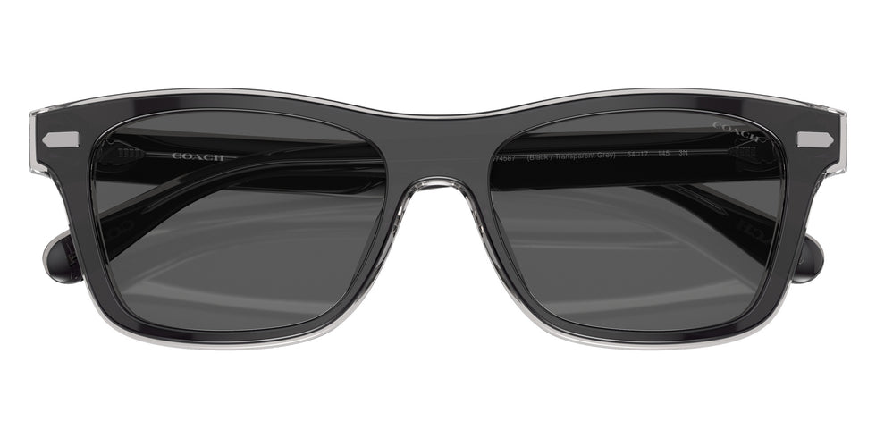 Coach HC8371U CH583 574587 54 - Black/Transparent Gray #id:hc8371u574587_s:100100