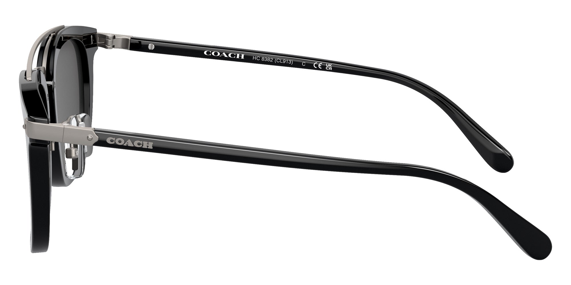 Coach HC8382 CL913 500287 53 - Black / Gray Solid #id:hc8382500287_s:100110