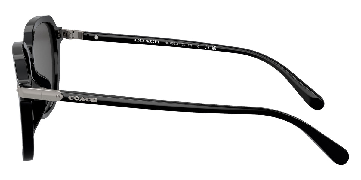 Coach HC8383U CL912 500287 55 - Black / Gray Solid #id:hc8383u500287_s:100110