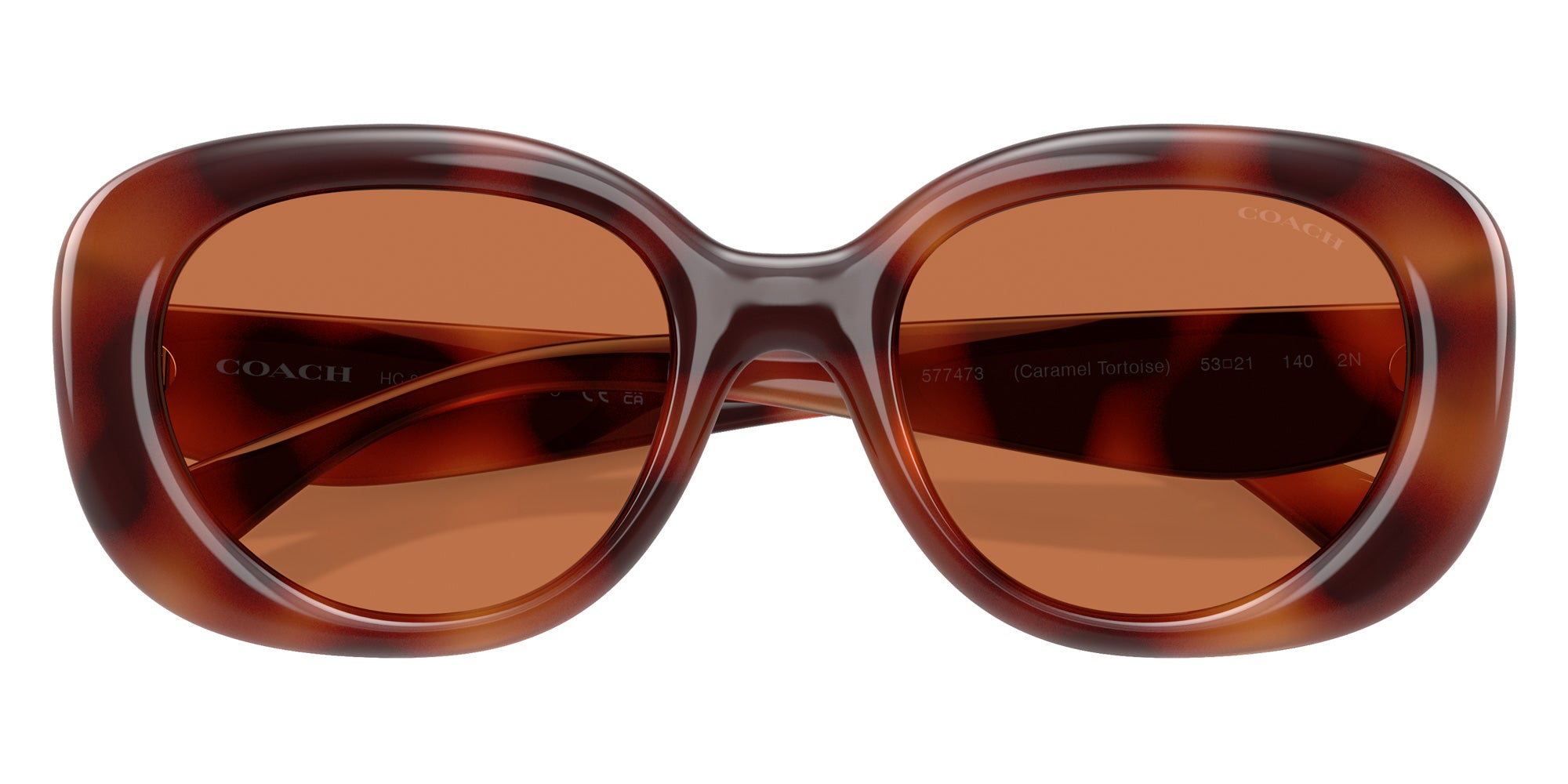 Coach HC8391U CR609 577473 53 - Caramel Tortoise / Brown Solid #id:hc8391u577473_s:102120