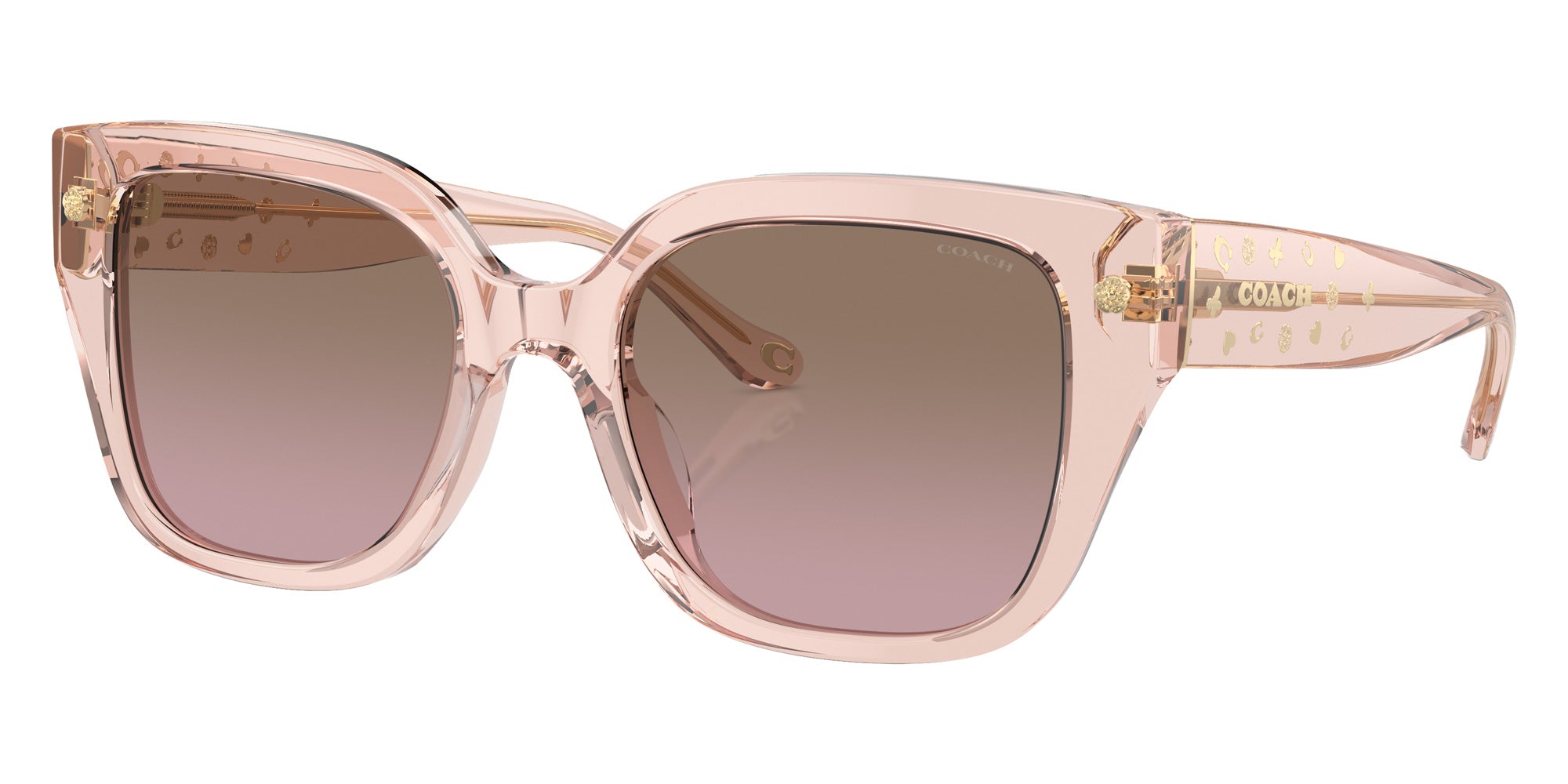 Coach HC8392U CR611 566814 53 - Transparent Dusty Rose / Brown Pink Gradient #id:hc8392u566814_s:102105