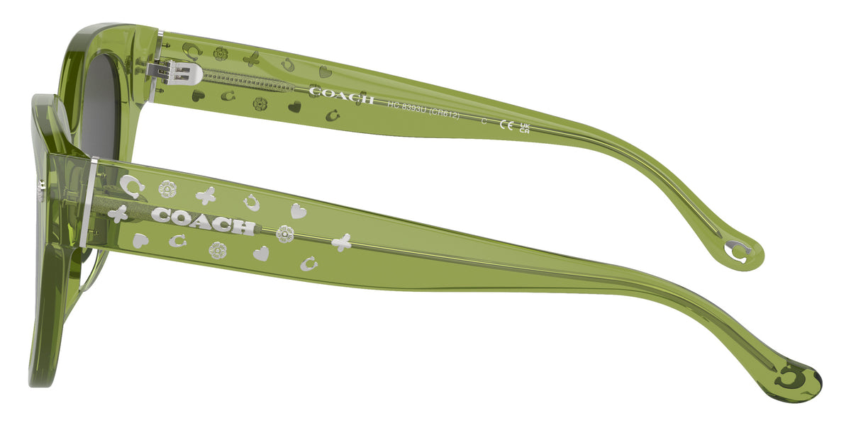 Coach HC8393U CR612 581087 53 - Transparent Key Lime / Gray Solid #id:hc8393u581087_s:100110