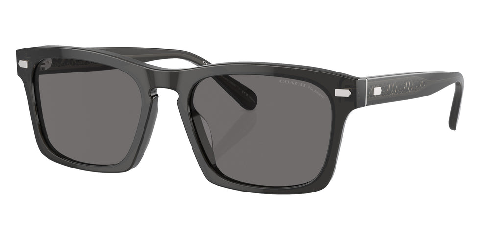 Coach HC8397U CR628 581781 57 - Transparent Dark Gray / Gray Solid Polarized #id:hc8397u581781_s:108105