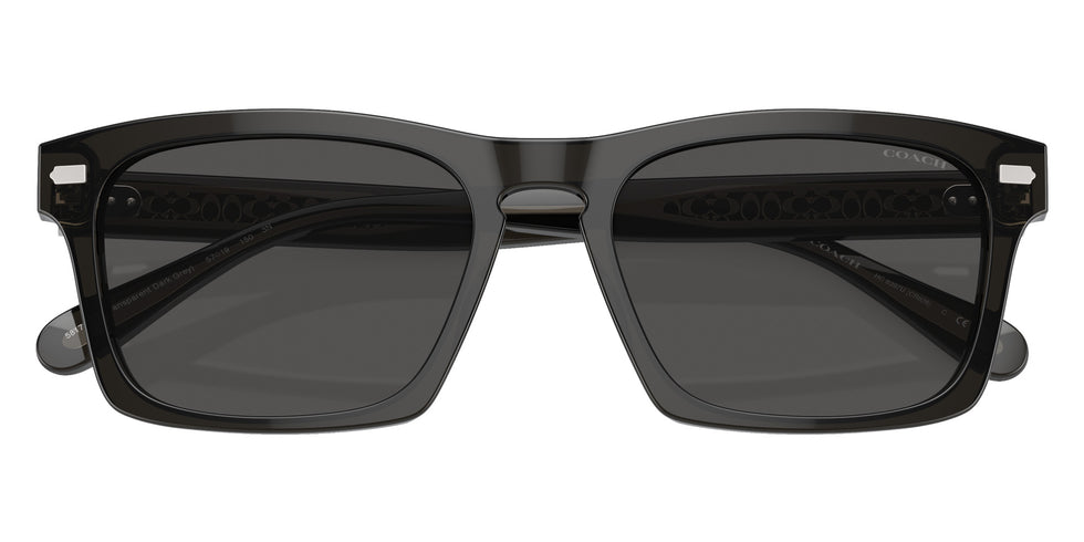Coach HC8397U CR628 581787 57 - Transparent Dark Gray / Gray Solid #id:hc8397u581787_s:110120
