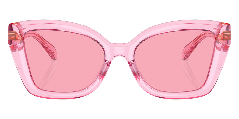Coach HC8405U CS544 583084 54 - Transparent Bright Pink / Pink Solid #id:hc8405u583084_s:100100