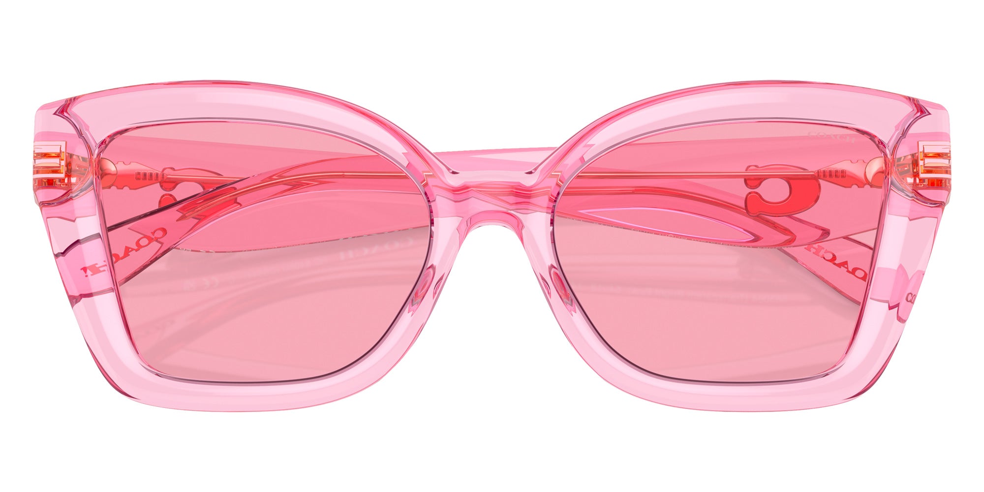 Coach HC8405U CS544 583084 54 - Transparent Bright Pink / Pink Solid #id:hc8405u583084_s:100120