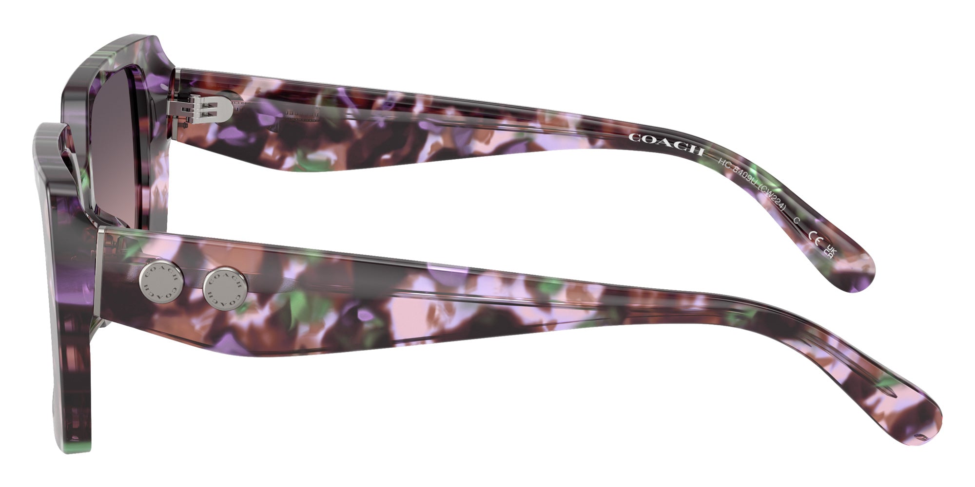 Coach HC8409U CW224 584346 53 - Amethyst Pearl Tortoise / Smoke Purple Gradient #id:hc8409u584346_s:102110