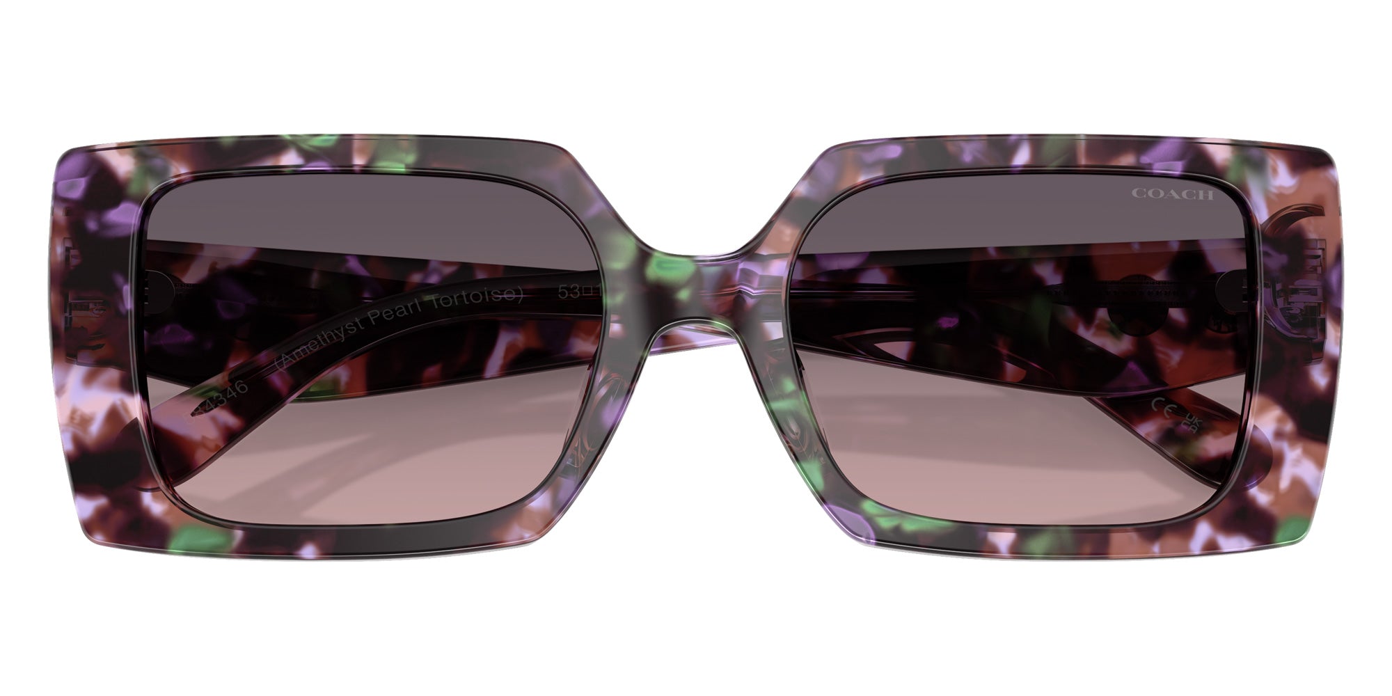Coach HC8409U CW224 584346 53 - Amethyst Pearl Tortoise / Smoke Purple Gradient #id:hc8409u584346_s:102120