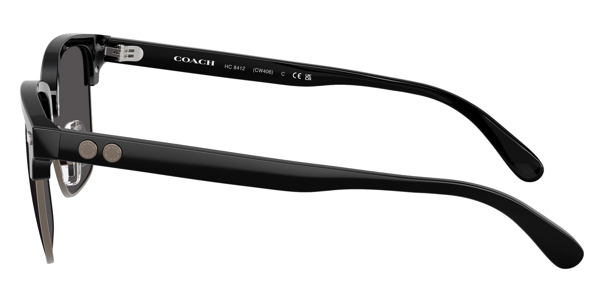 Coach HC8412 CW406 500287 56 - Gunmetal/Black / Gray Solid #id:hc8412500287_s:102110