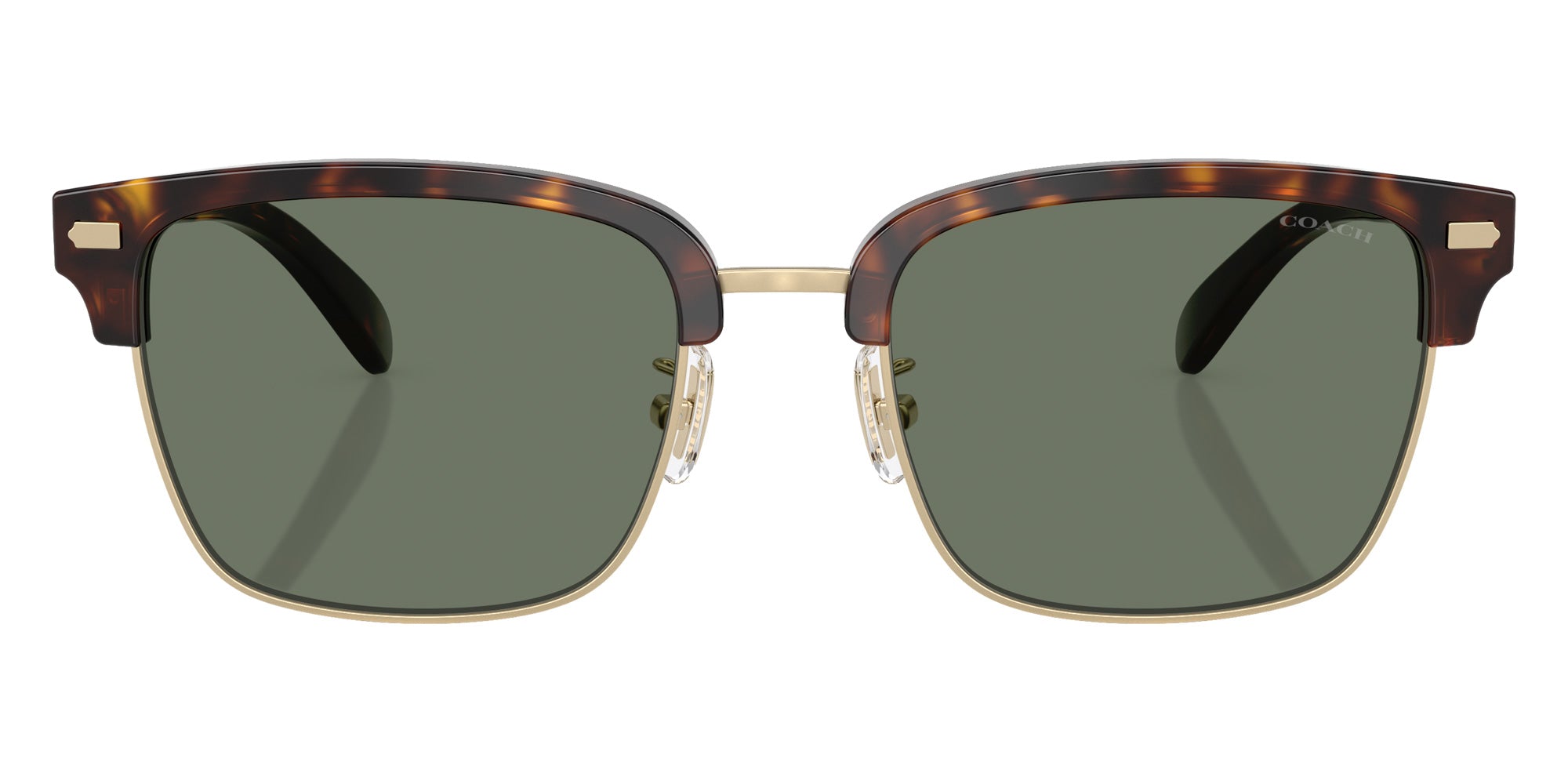 Coach HC8412 CW406 51203H 56 - Light Gold/Dark Tortoise / Green Solid #id:hc841251203h_s:104100