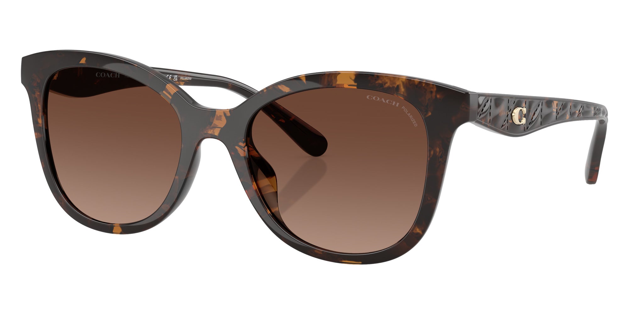 Coach HC8419U CAD25 5120T5 55 - Dark Tortoise / Brown Gradient Polarized #id:hc8419u5120t5_s:104105