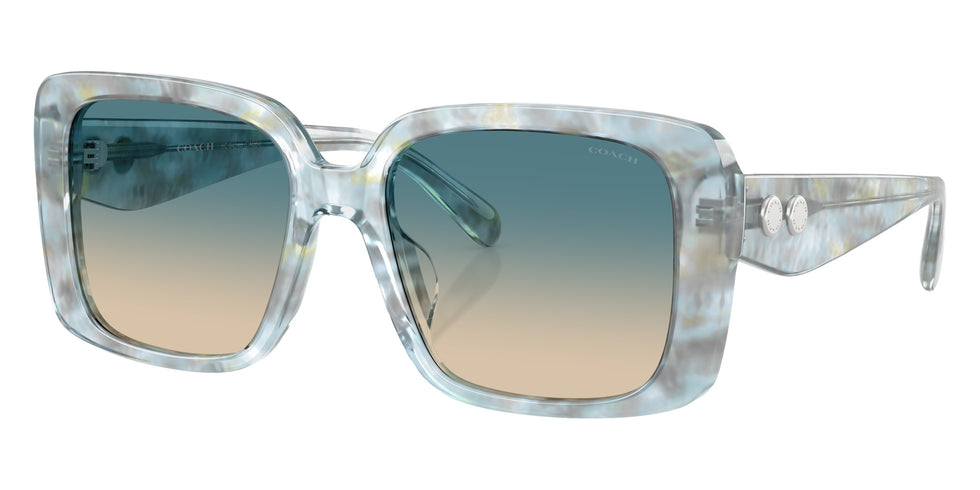 Coach HC8424U CAD54 58664M 54 - Pearlized Blue Watercolor / Blue Yellow Gradient #id:hc8424u58664m_s:102105
