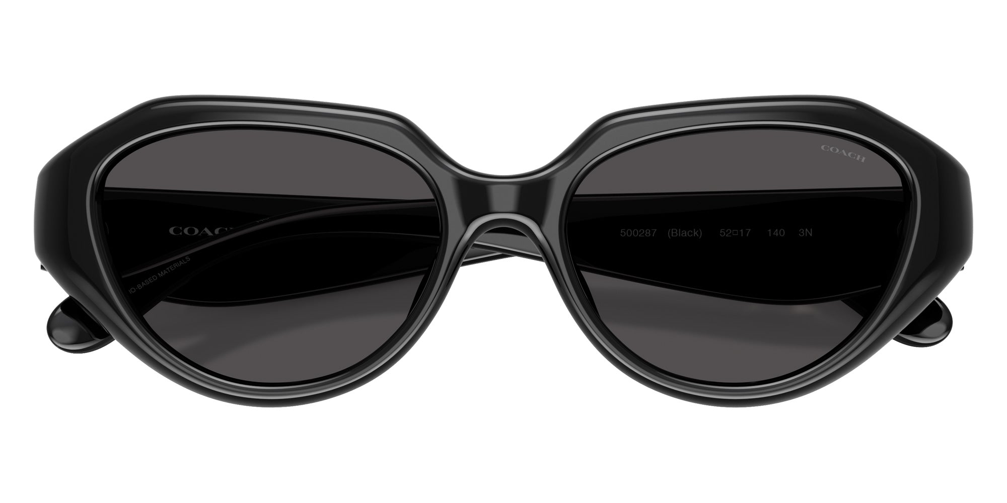 Coach HC8433U CBY77 500287 52 - Black / Gray Solid #id:hc8433u500287_s:100120
