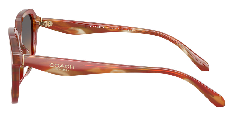 Coach HC8437U CBY87 590018 53 - Striated Chestnut / Smokey Peach Gradient #id:hc8437u590018_s:106110