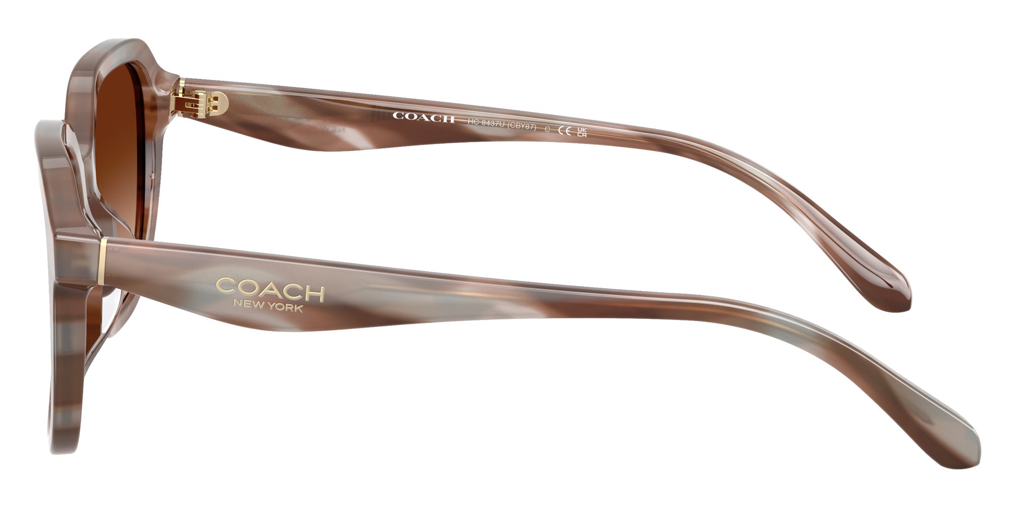 Coach HC8437U CBY87 590174 53 - Striated Redwood/Maple / Brown Gradient #id:hc8437u590174_s:108110