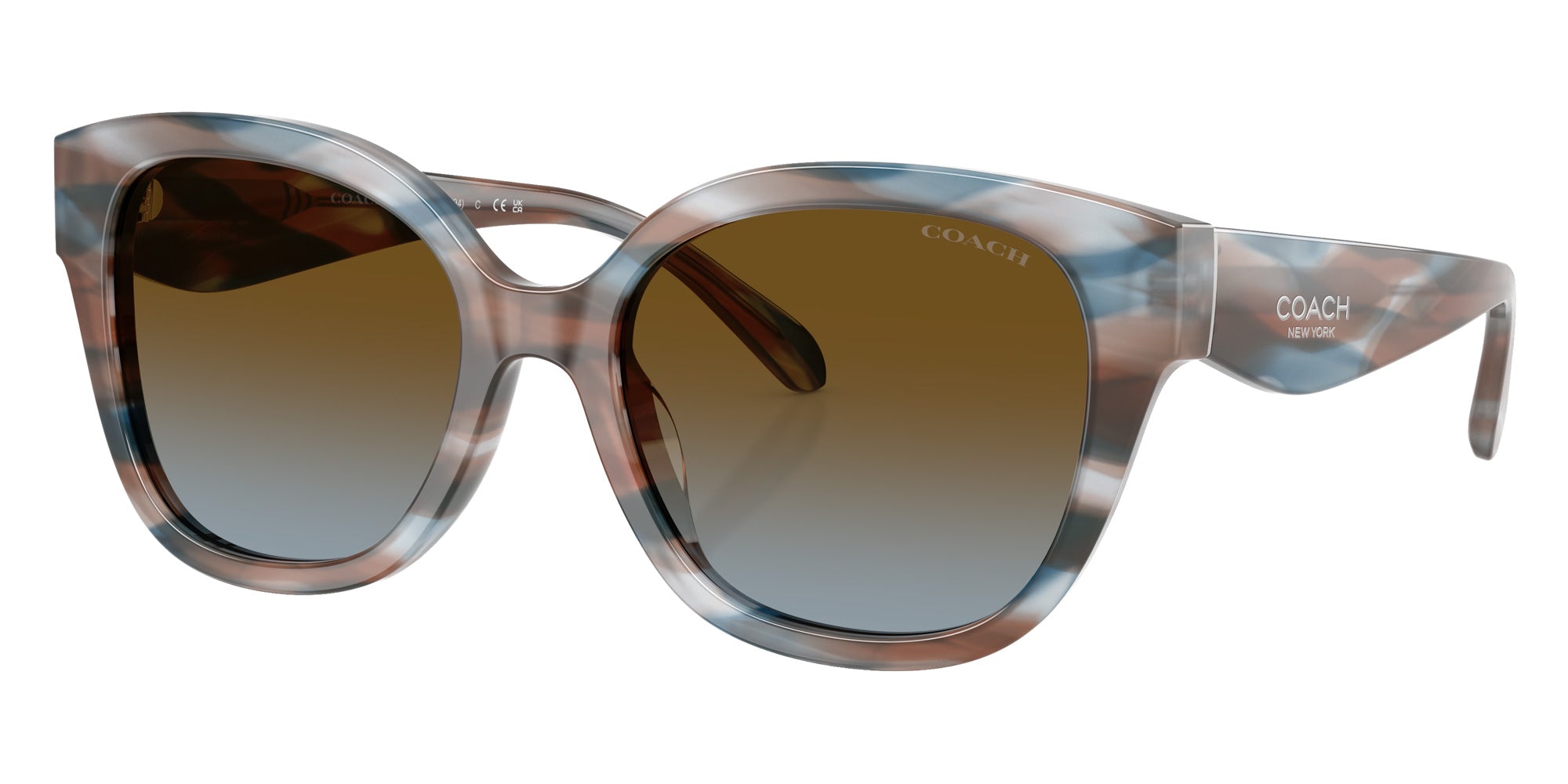 Coach HC8438U CBY94 589913 56 - Striated Maple/Blueberry / Brown Blue Gradient #id:hc8438u589913_s:104105
