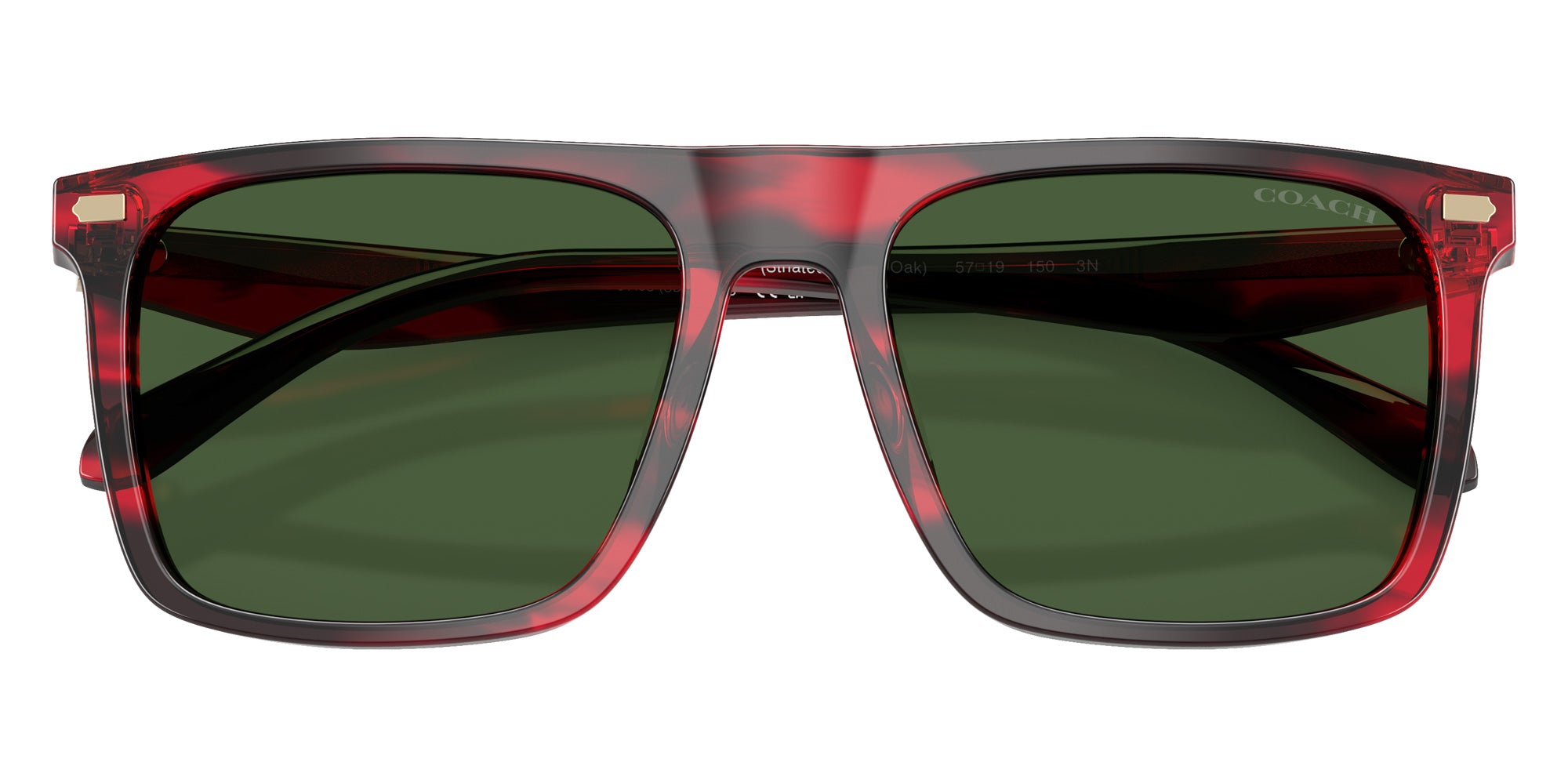 Coach HC8440U CBY95 590871 57 - Striated Cherry Oak / Green Solid #id:hc8440u590871_s:106120